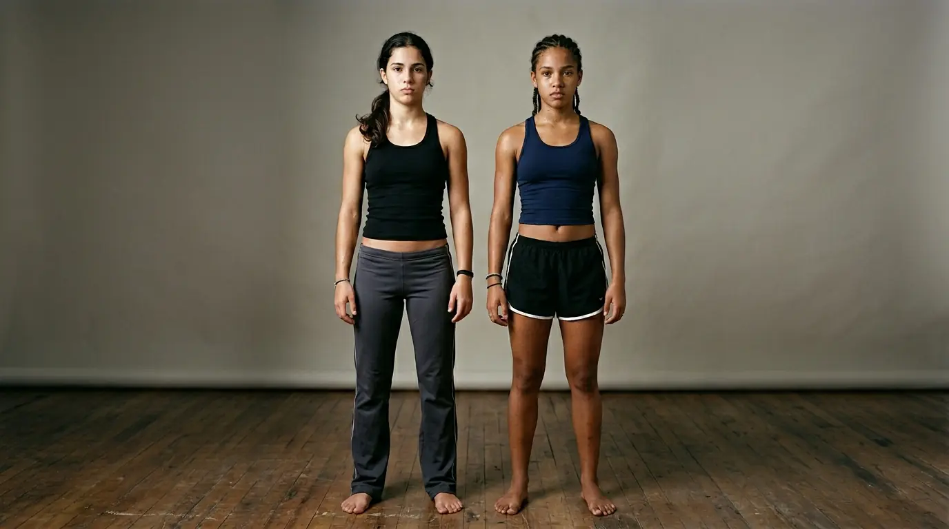 Ilustração conceitual de uma mulher musculosa enfrentando um muro simbólico de regras e restrições