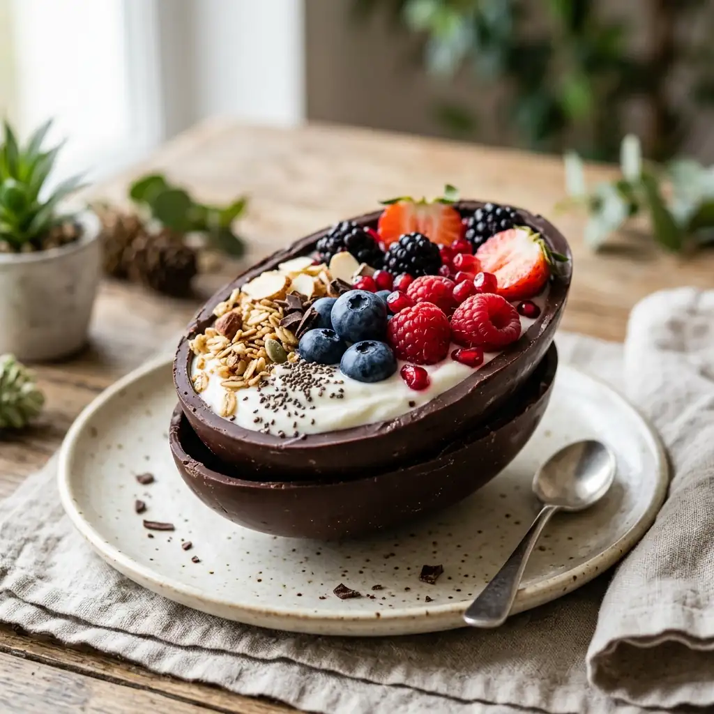 Ovo de páscoa fitness recheado e irresistível